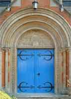 A lot of work went into the door of this church in Freelands Road.