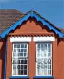 Decorative roof in Bromley Gardens.