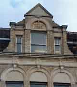 The roof of an office and shop in the Market Square.
