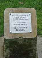 This plaque is in the Library Gardens and commemorates the excellent work of a local environmental organisation.