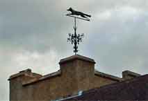 Windvane to be found in South View. Fox hunting is still possible around here!